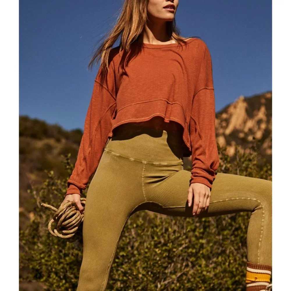 đLAST CHANCEđ NWT FP Movement Set The Pace Layer Top / Spiced Copper - Picture 1 of 5